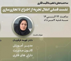 نشست مجازی فصلی انتقال تجربه از اختراع تا تجاری‌سازی «سه‌شنبه‌های با طعم مالکیت فکری»